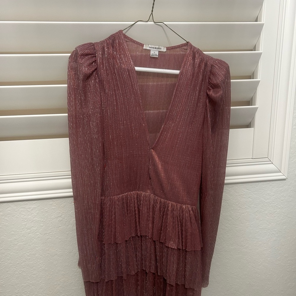 Sabina Musayev Carry Mini Dress in Blush SIZE SMALL